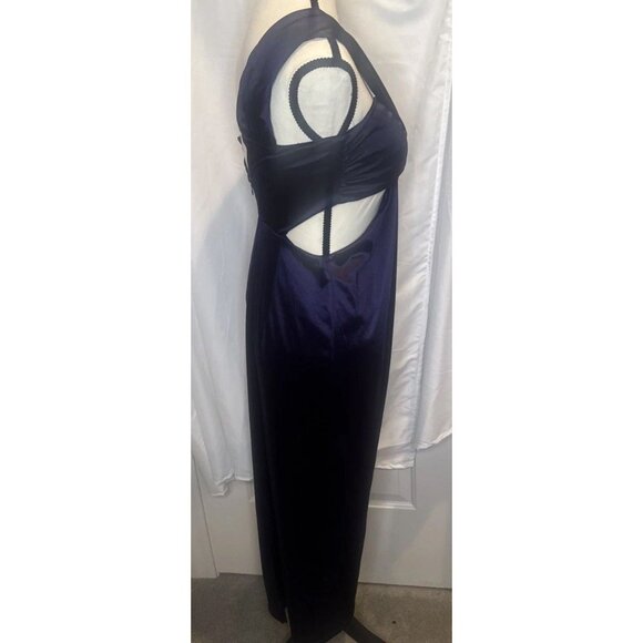EXPRESS Womens Purple Satin Asymmetrical One Shoulder Rayon Slip Dress Sz S NEW - Picture 3 of 8